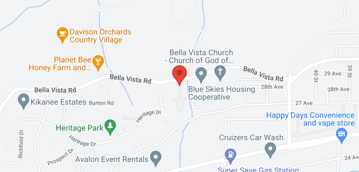 map of #28 4600 Bella Vista Road